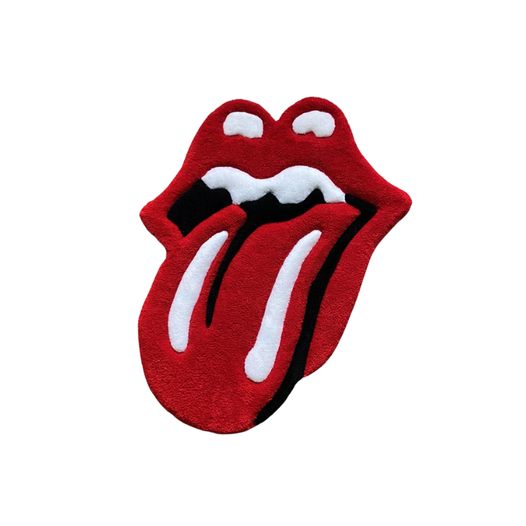 Red Tongue Tufted Rug