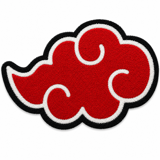 Red Clouds Tufted Rug