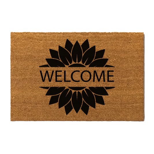 A Sunflower Welcome Doormat