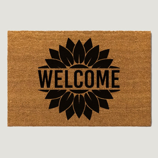 A Sunflower Welcome Doormat