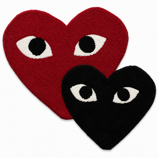 Double Hearts Tufted Rug