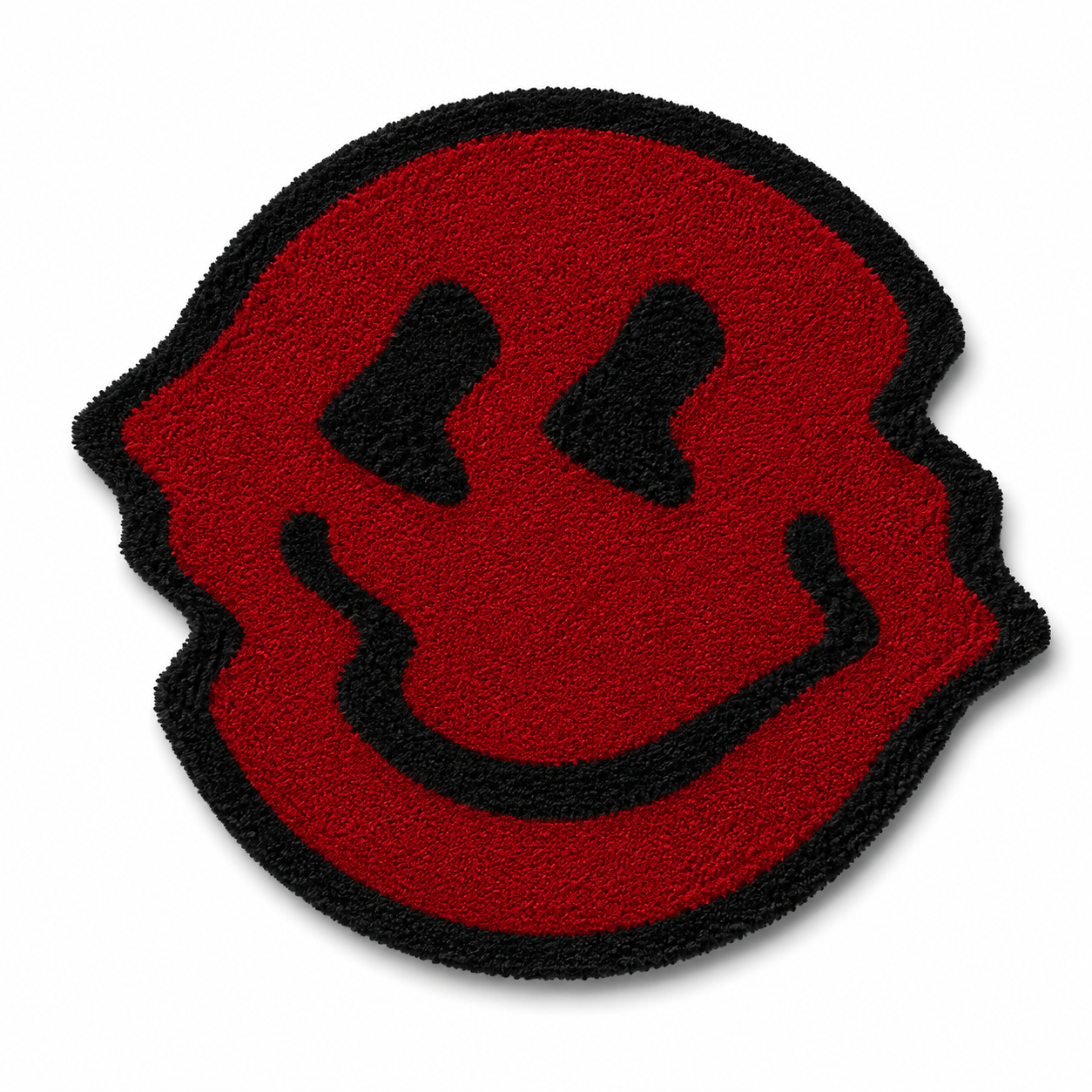 Red Smiley Tufted Rug