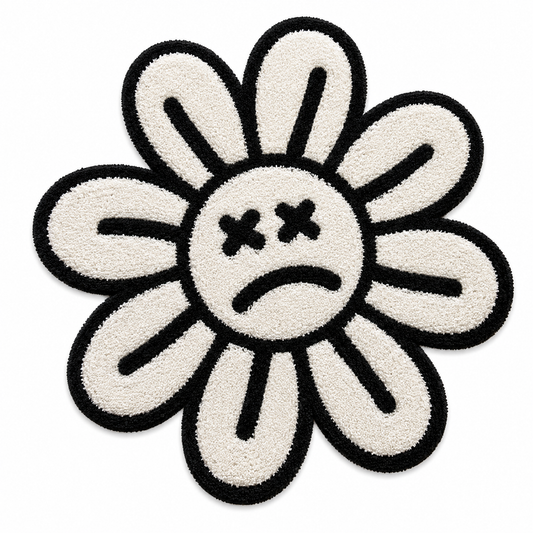 Sad Face Daisy Tufted Rug