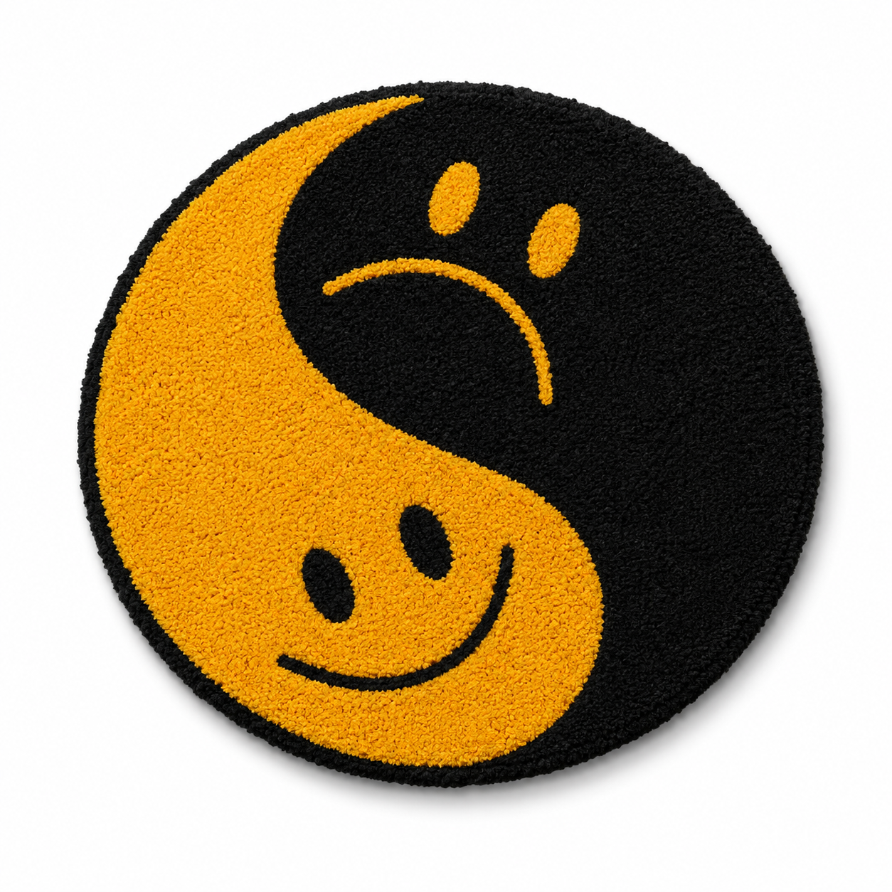 Smiley Ying Yang Tufted Rug